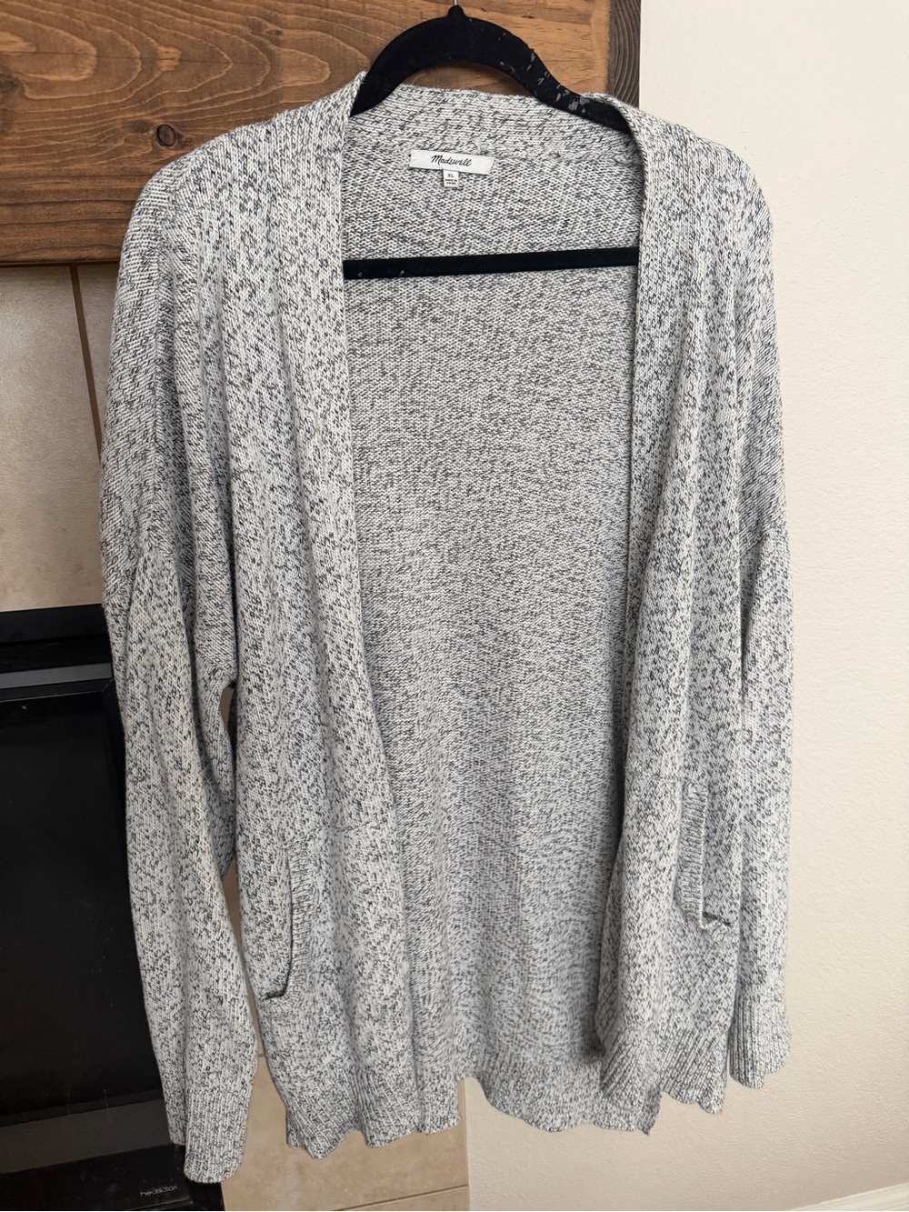 Madewell Heather Gray Open-Front Women's Cardigan Sweater